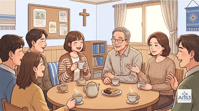 따뜻한 회의 장면