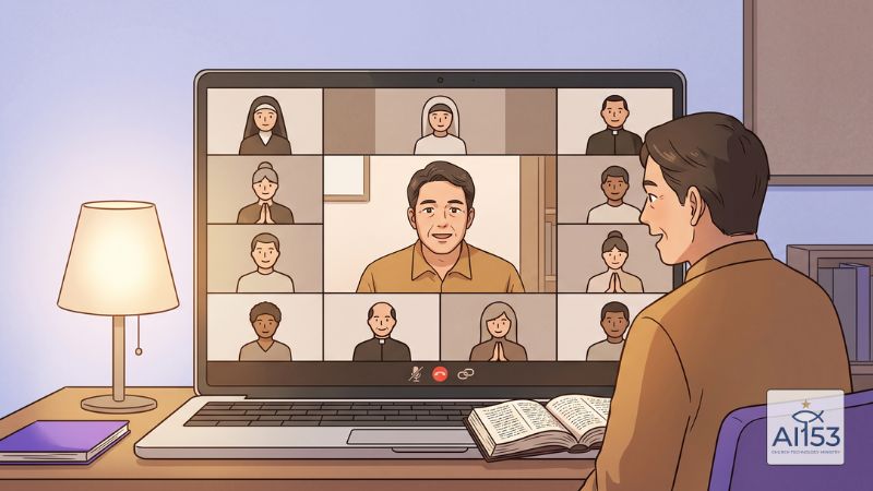 온라인 예배 진행 장면