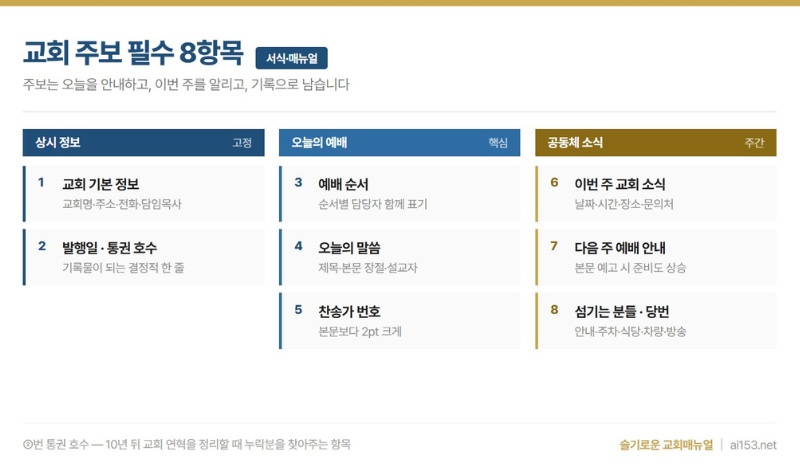 필수 8항목 구성