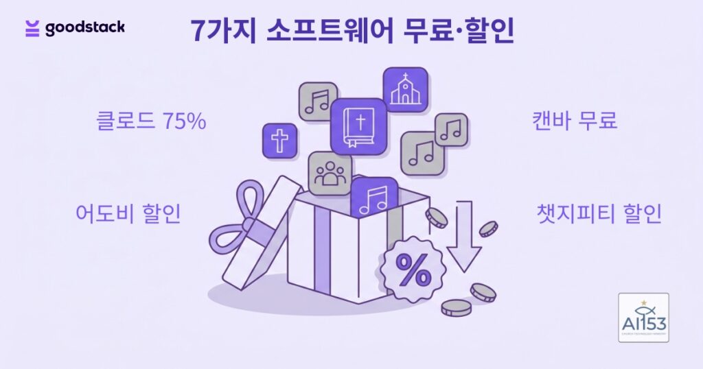 굿스택 비영리 혜택 교회 무료 할인 소프트웨어 총정리